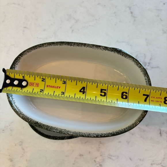 Vintage Alco Industries Apple Garden Stoneware 7x4.5" Ramekin Bowl Hand Painted - Picture 2 of 5